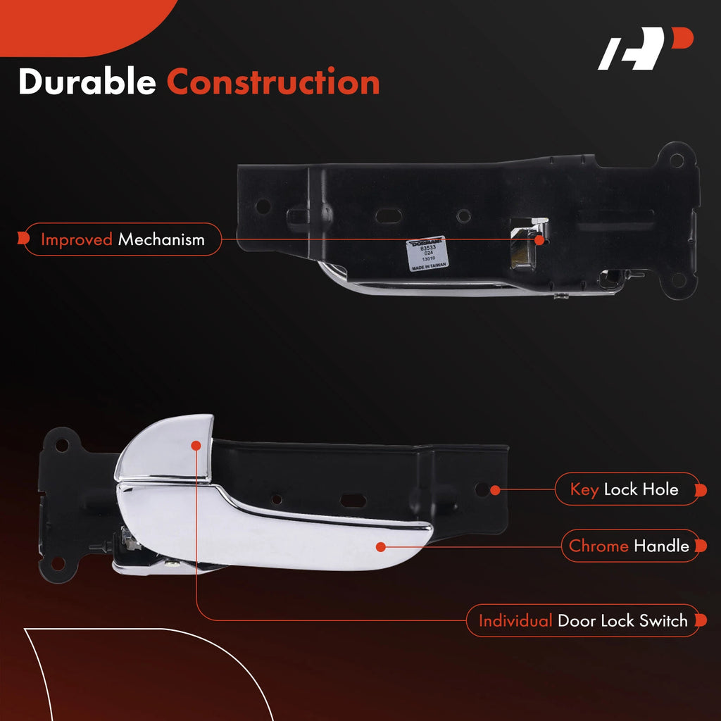 Front Left Chrome Interior Door Handle for Kia Sedona (2002-2005)