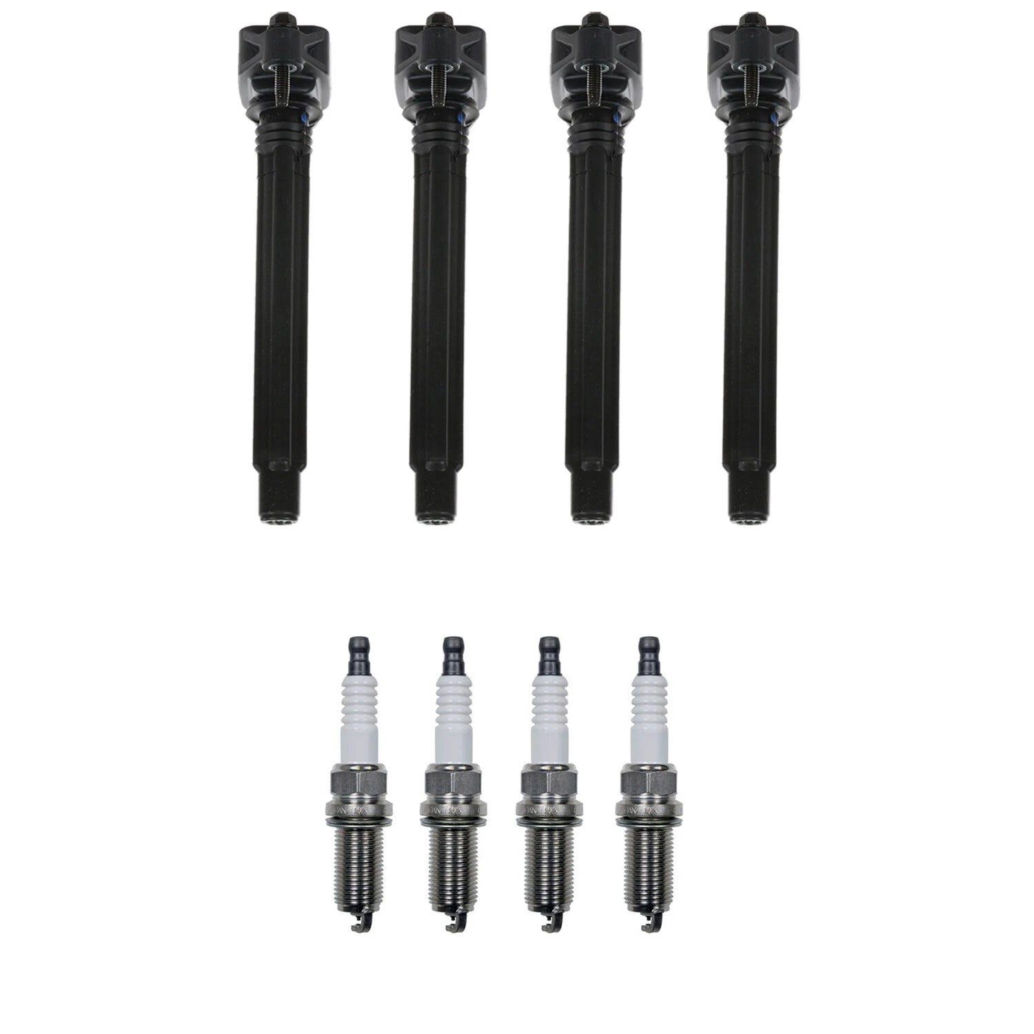 Set of 4 Ignition Coils & 4 Platinum Spark Plugs for Jeep Renegade (2015–2020)