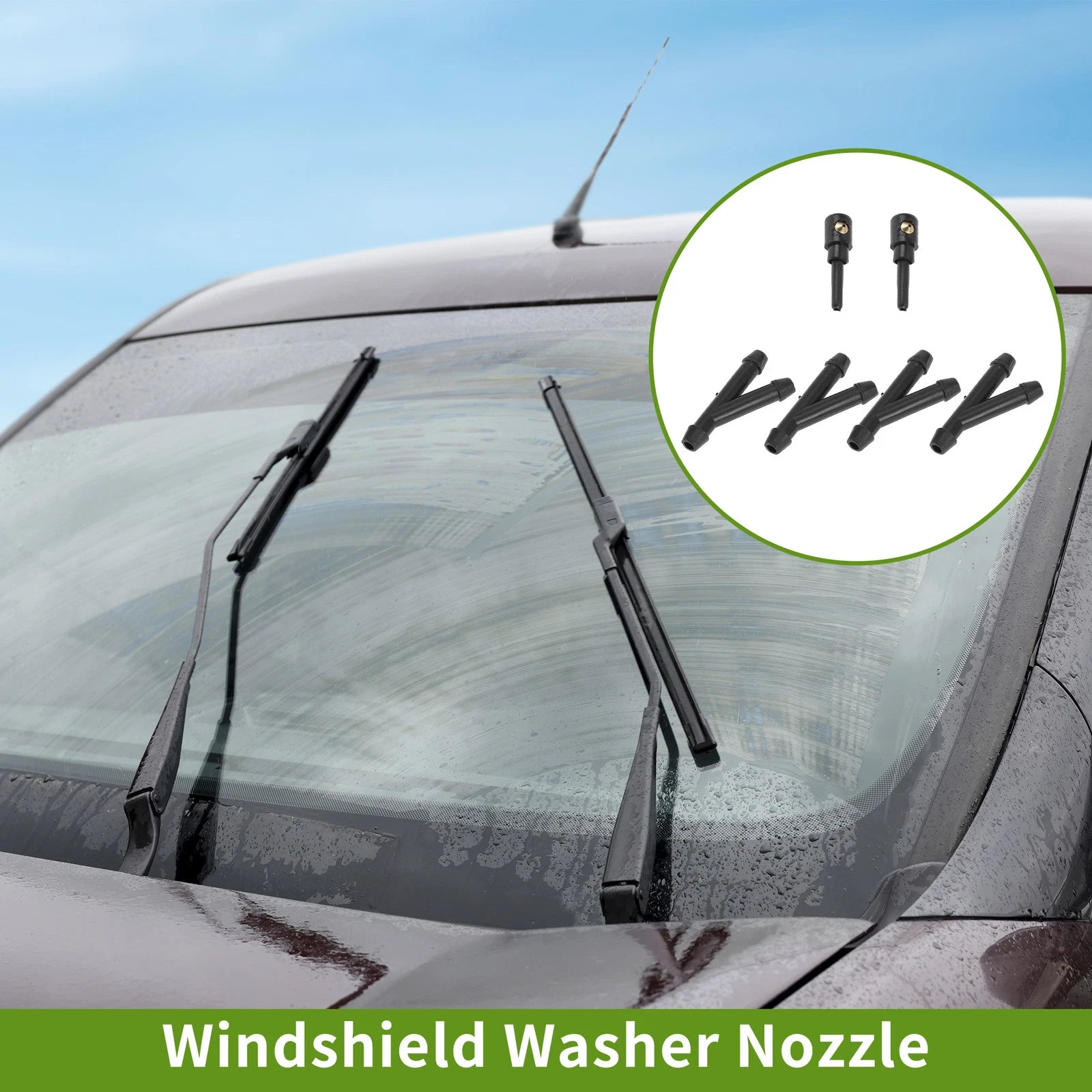Windshield Washer Nozzle with Hose Connector for Audi (1996–2005) No. 3B9955985