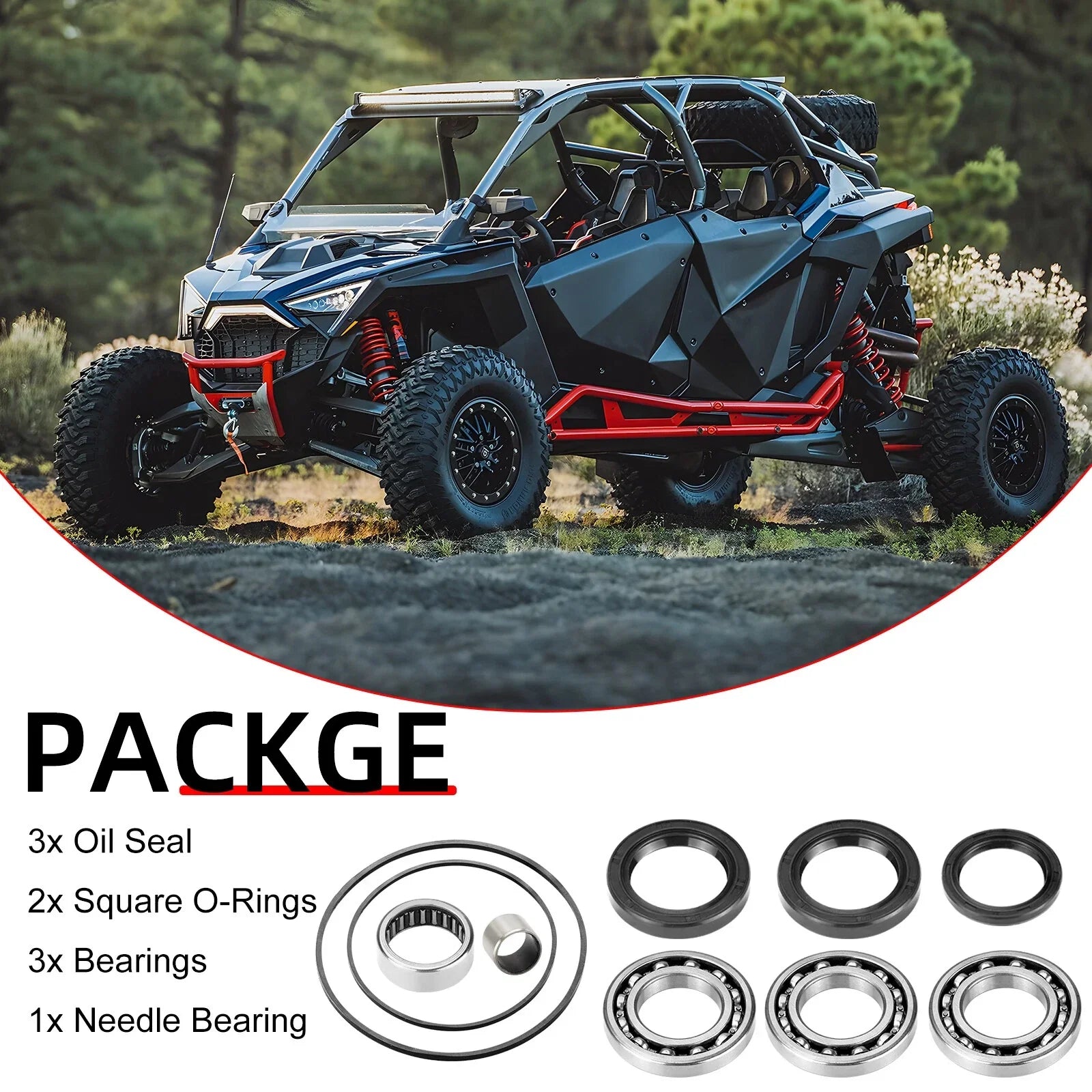 2 x Front Differential Bearing Seal Kit for Polaris Ranger (2007–2012)