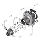 Cylinder Piston Gasket Top End Kit for Suzuki Eiger King Quad 400 (2002–2008)
