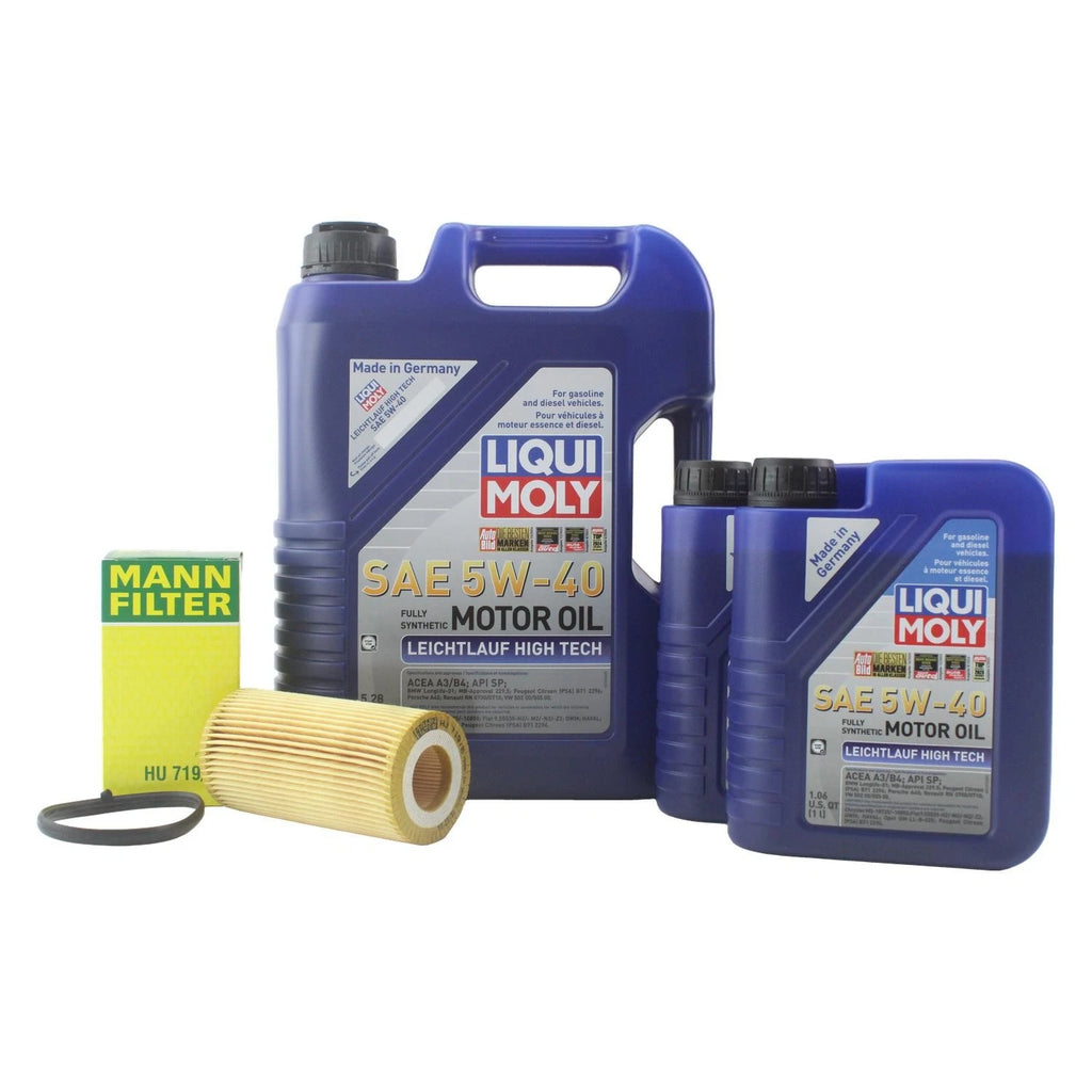 Oil Change Kit 7L Liqui Moly Leichtlauf High Tech 5W-40 for Audi CEPB (2000–2005)