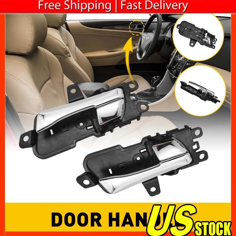 Set of 4 Chrome Inside Door Handles for Hyundai Sonata (2011â2015)