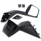 Black Hood Mirrors for Volvo VNL Truck (2004–2016) w/Mounting Plate LH RH