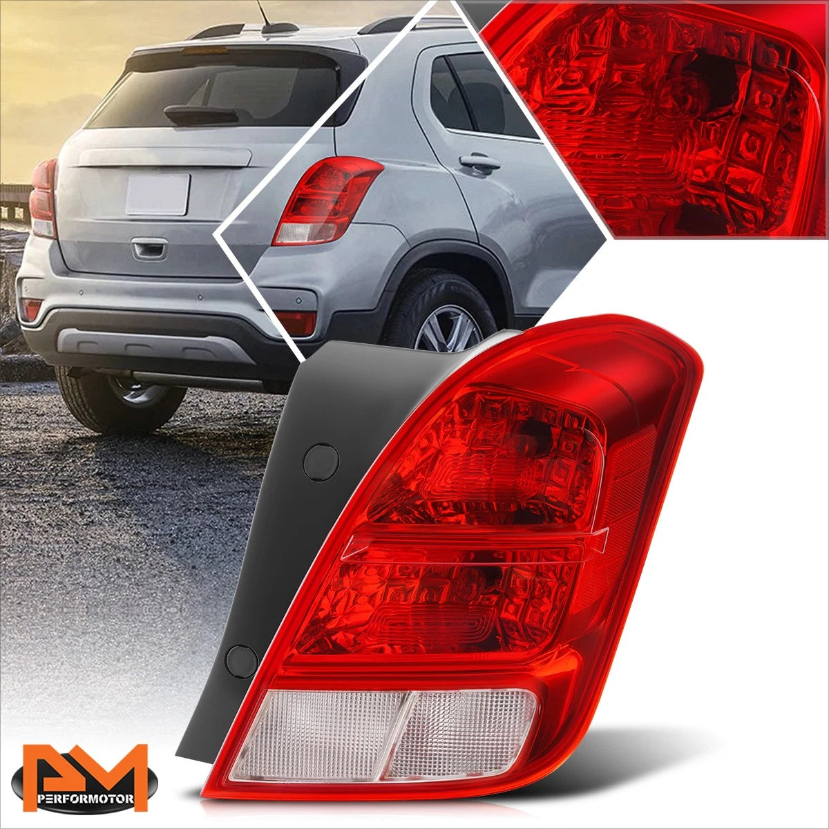 Right Side Clear/Red Lens Tail Brake Light for Chevy Trax (2013–2022)