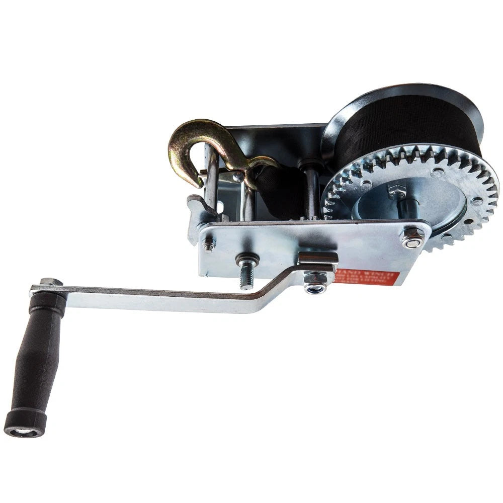Manual Winch 2000 lbs 20 ft Strap for Truck/Boat/RV (2000–2000)