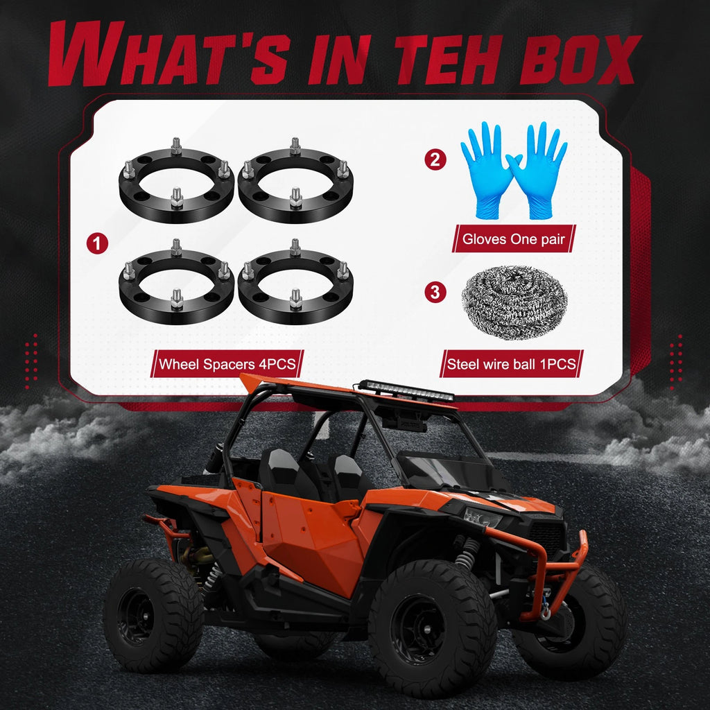 Set of 4 Wheel Spacers 1" Thick 4x156 for Polaris RZR XP Ranger 1000 900