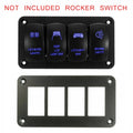 4-Gang Rocker Switch Panel Holder for Boat Marine (Aluminum Alloy)