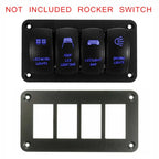 4-Gang Rocker Switch Panel Holder for Boat Marine (Aluminum Alloy)