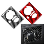 Black Carbon Fiber Headlight Switch Panel Cover Trim for Dodge Challenger (2008–2014)