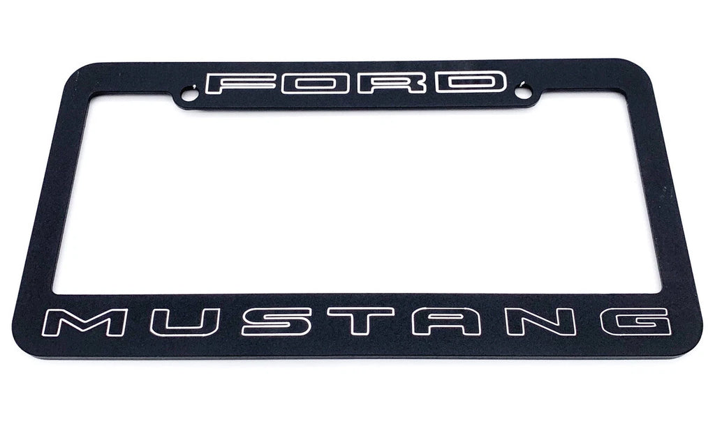 Engraved Billet Aluminum License Plate Frame for Ford Mustang (2015–2024)
