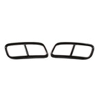 2X Rear Exhaust Muffler Tail Pipe Cover Trim for Audi Q7 (2016–2019) Glossy Black