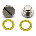 Set of 2 Lower Drain Plug Gearcase Screw & Gasket for Mercury Mercruiser (10-79953Q04)