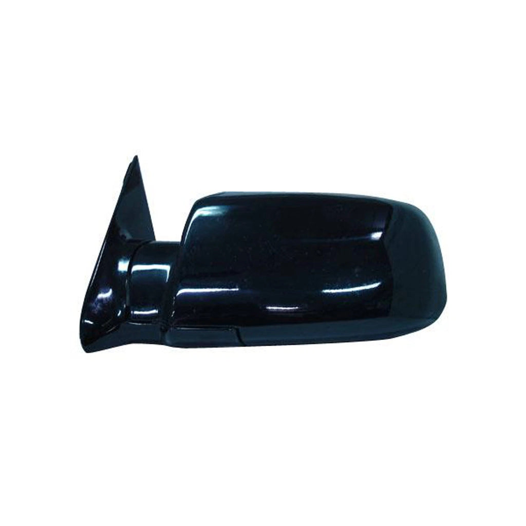 Replacement Black Gloss Driver Side Power Door Mirror w/o Heated Glass