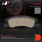 Set of 4 Front Ceramic Brake Pads for Mitsubishi Mirage (2014–2020)