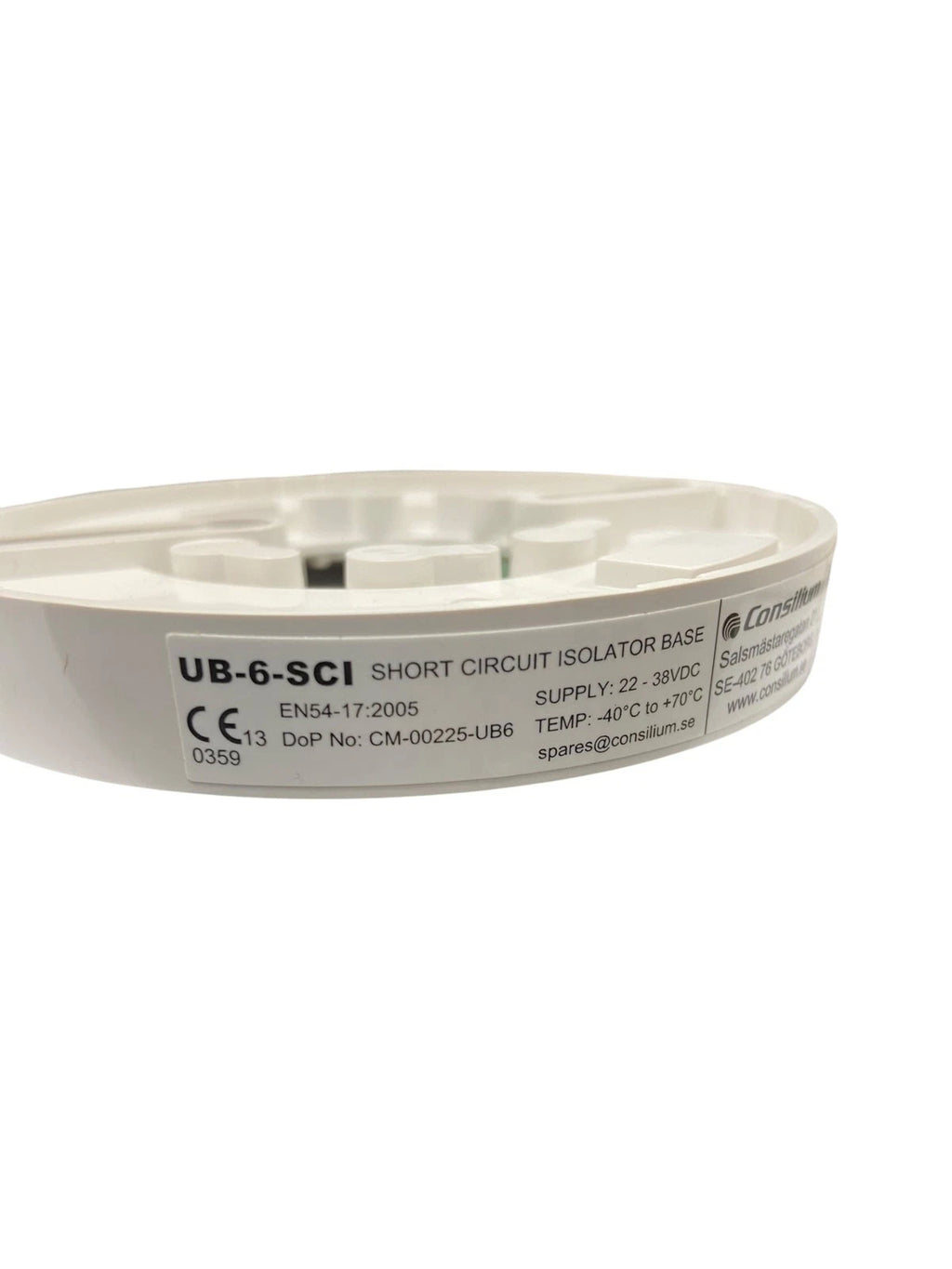 Detector Base w/ Short Circuit Insolator for Consilium (5200313-00A)