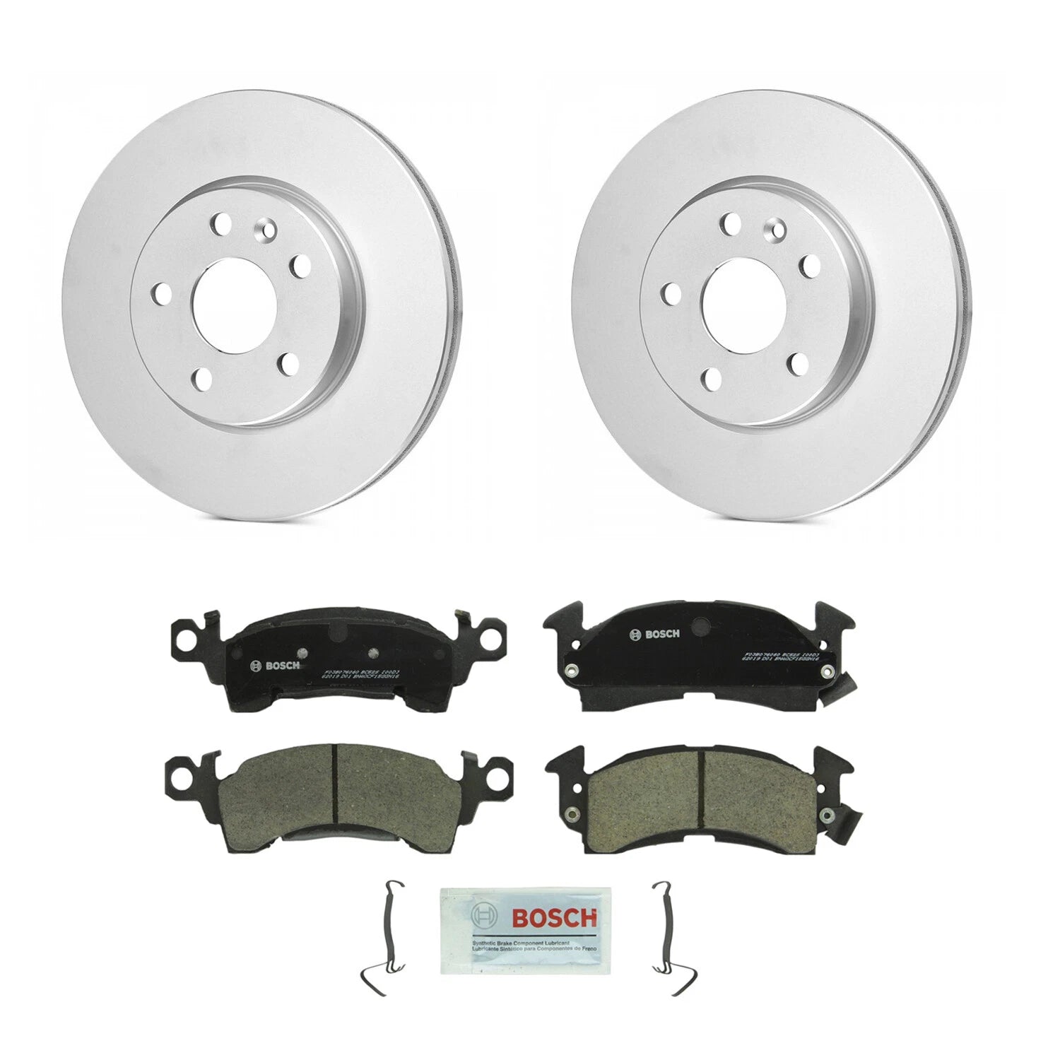 Set of 2 Front Vented Rotors & Ceramic Disc Brake Pads for GMC Safari (1996–2005)