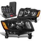 Projector Headlights for Jeep Grand Cherokee (2014–2016) Black/Amber