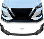 3PC Gloss Black Front Bumper Lip Spoiler Splitter for Nissan Sentra (2020–2021)