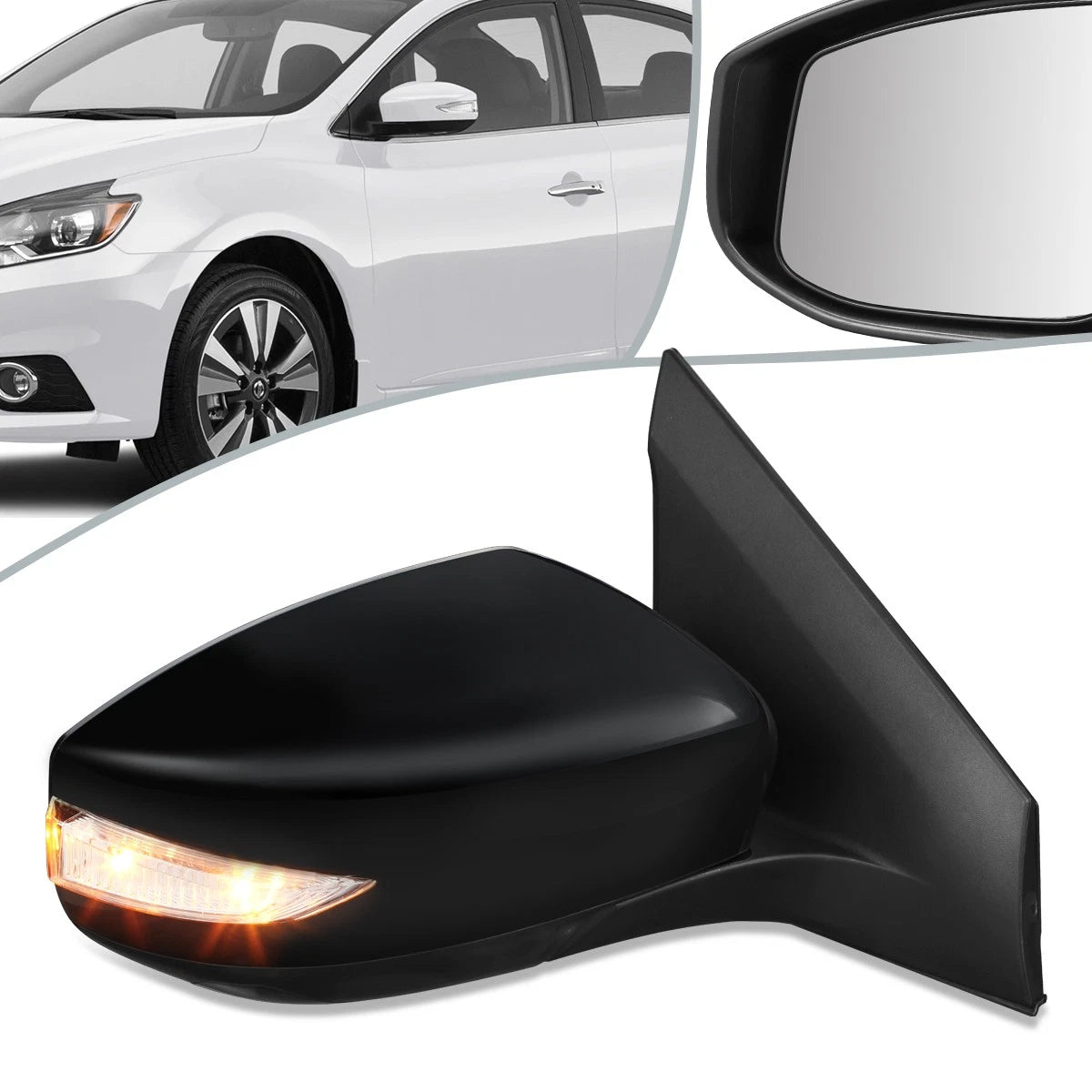 Passenger Side Door Mirror for Nissan Sentra (2016–2019) NI1321268