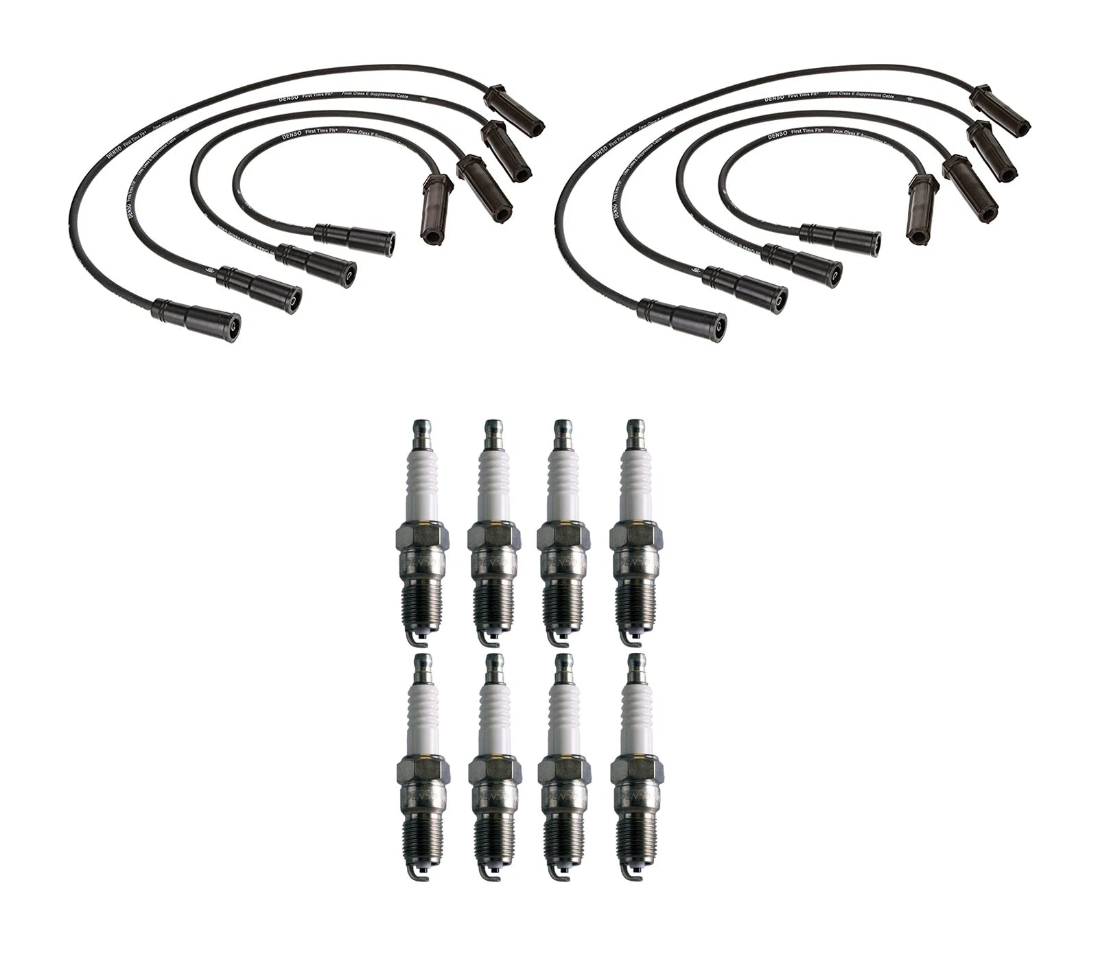 Denso Wire Set & 8 U-Groove Spark Plugs Kit for Chevy GMC V8 (0.060)