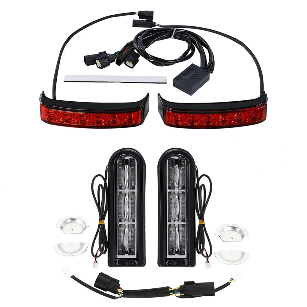 Saddlebag LED Insert Support & Brake Turn Light for Harley Touring (2014–2024)