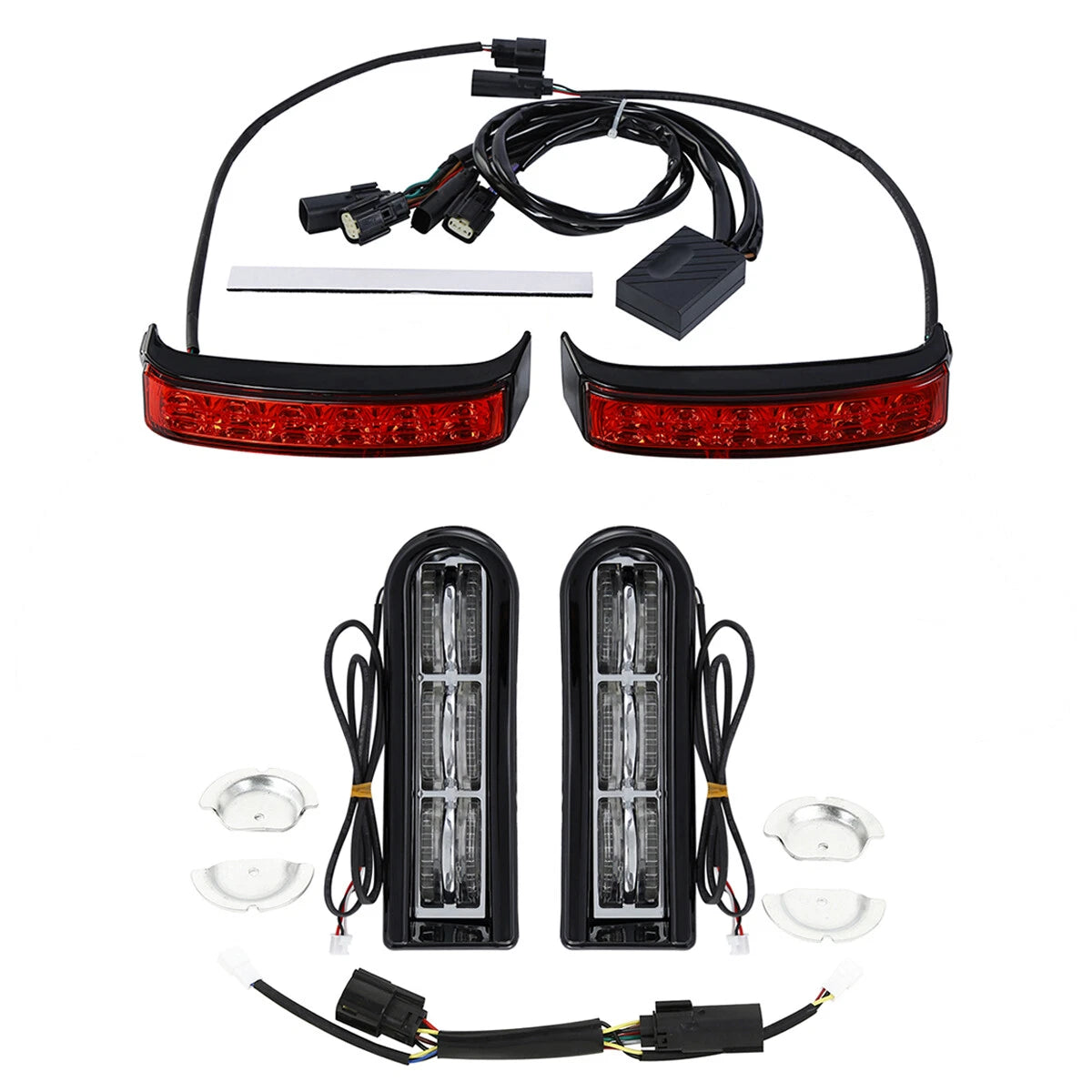 Saddlebag LED Insert Support & Brake Turn Light for Harley Touring (2014–2024)