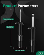 Set of 2 Front Shocks Struts for BMW 525i 528i 530i 535i 545i 550i (2001–2007)