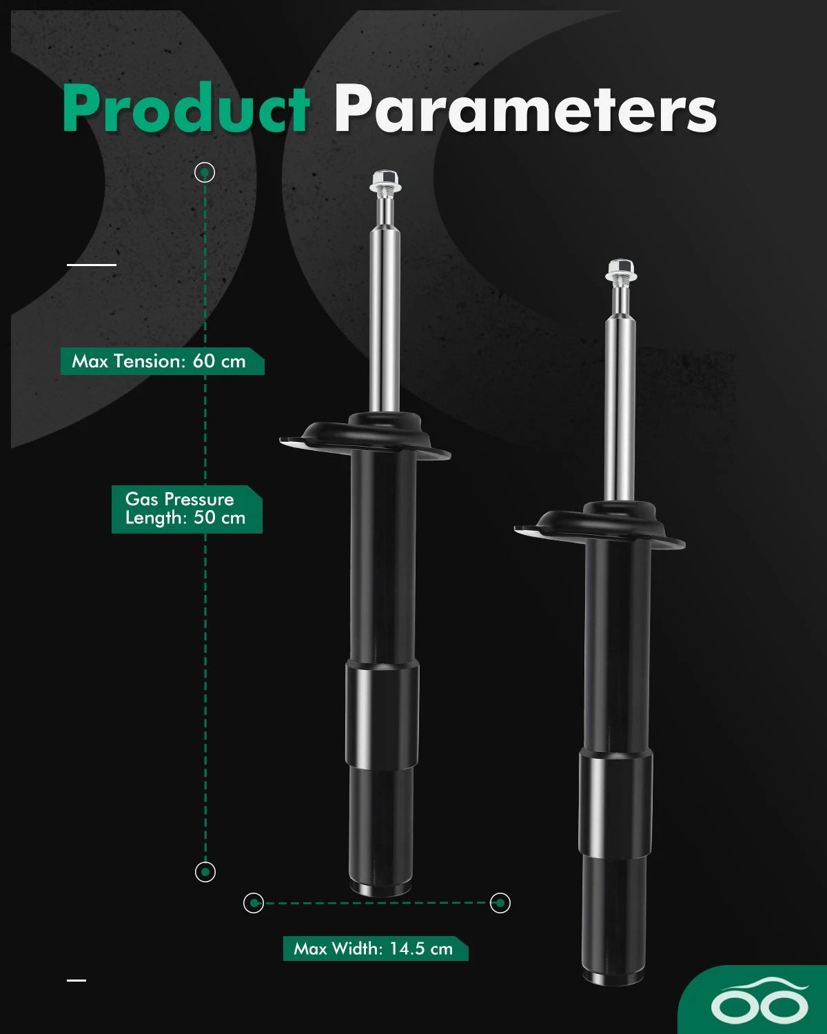 Set of 2 Front Shocks Struts for BMW 525i 528i 530i 535i 545i 550i (2001–2007)
