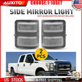 2X Clear Side Mirror Turn Signal Lights for Ford F250 F350 F450 F550 (2008–2016)