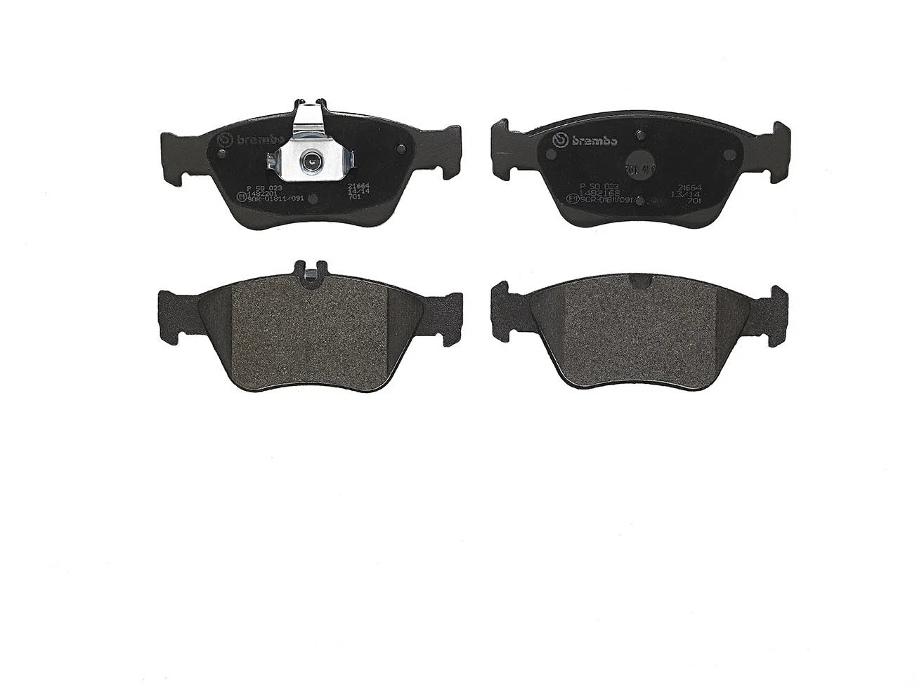 Set of 4 Brembo Front Low Met Brake Pads for Mercedes W202 W210 (1996–2002)