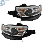 Headlights for Ford Taurus (2013–2016) Halogen W/Gray Trim, Driver & Passenger