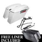 Hard Saddlebags & Black Conversion Bracket for Harley Fatboy FLST (1984–2017)