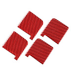 Set of 4 Red Carbon Fiber Door Handle Bowl Covers for Toyota Tundra (2014–2021)