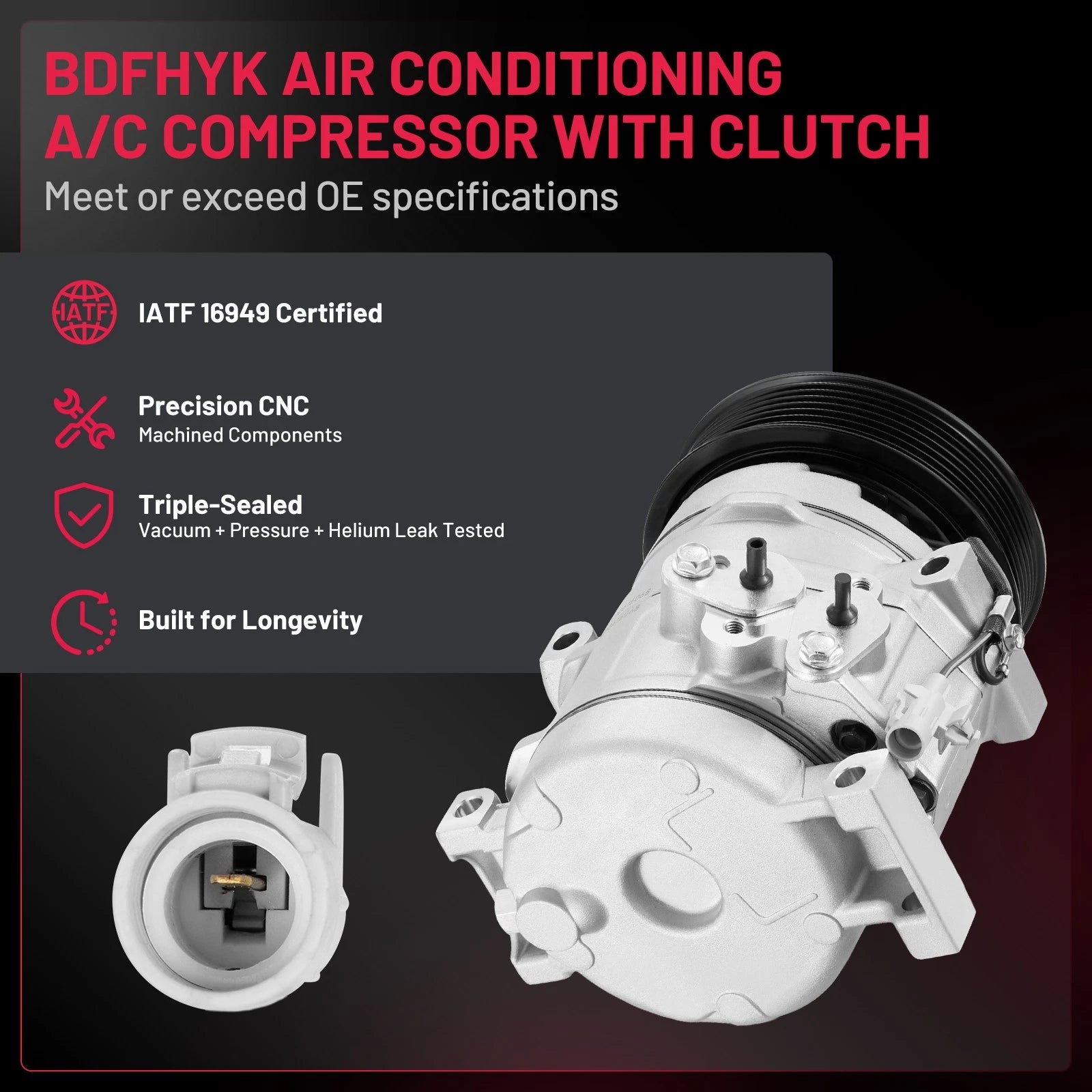 AC Compressor for Chevrolet Impala (2014–2020) 3.6L 2.5L