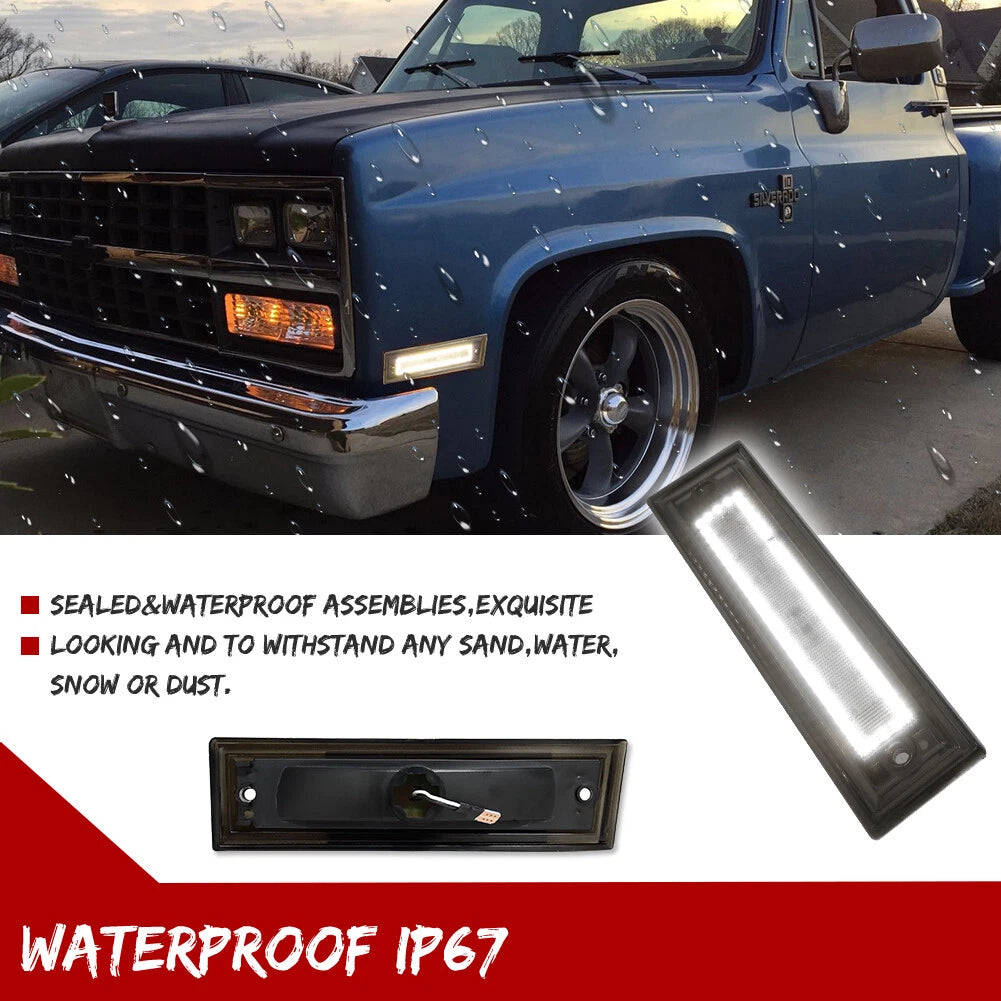 2X White LED Side Marker Lights for Chevrolet GMC Blazer Jimmy Suburban