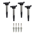 Set of 4 Ignition Coils & NGK Ruthenium Spark Plugs for CT200h Prius (2011–2017)