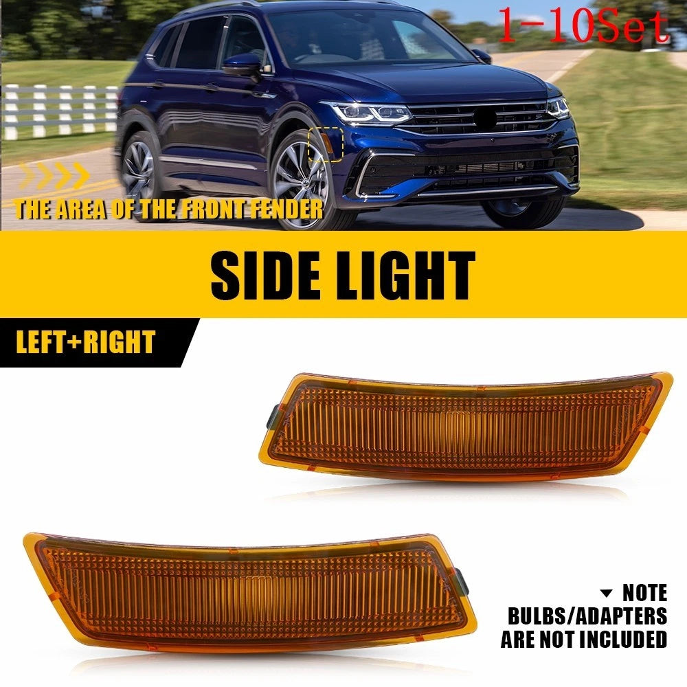 Amber Front Side Marker Light Housings for VW Tiguan (2018â2023)