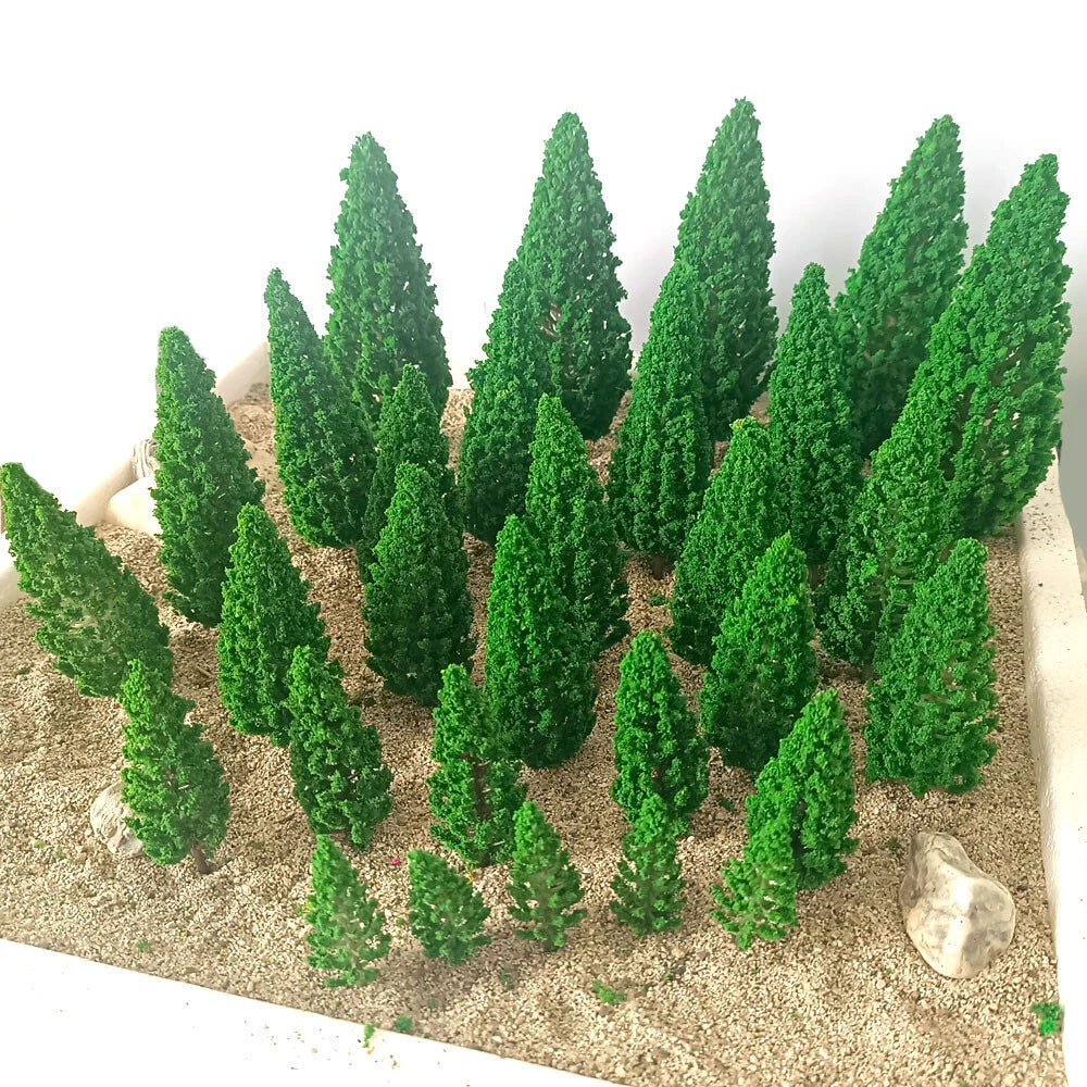 30Pcs Model Trees for Train Railroad Wargame Scenery Landscape