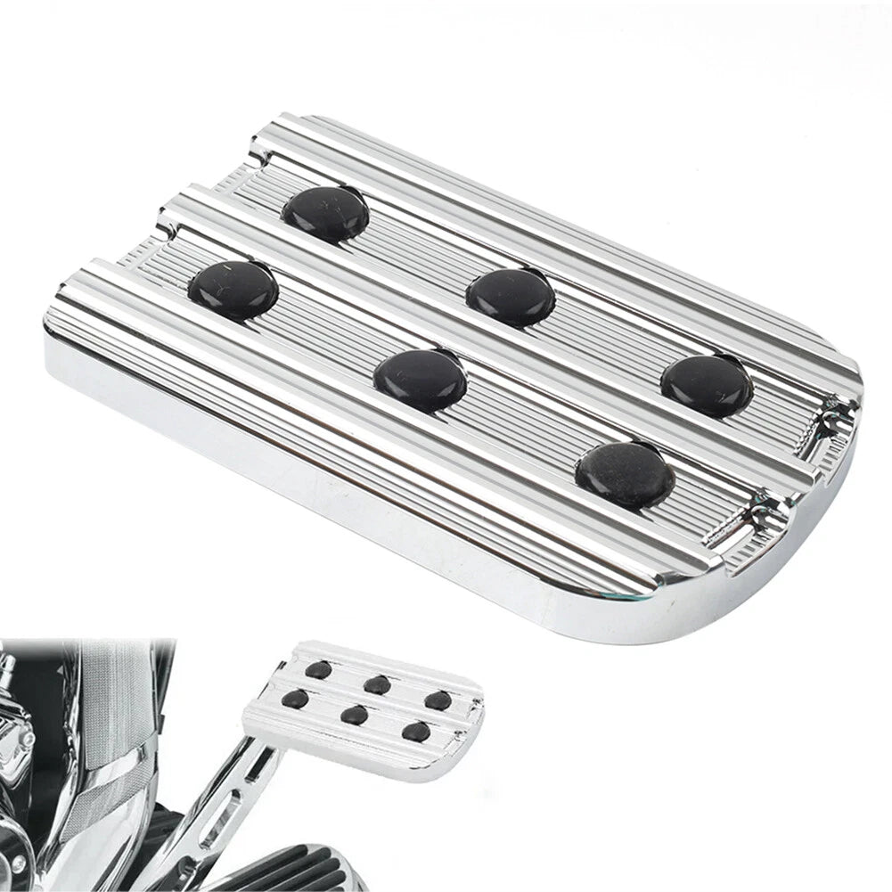 Chrome Large Brake Pedal Pad for Harley Touring Street Road Glide Softail (2014–2023)