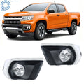 Fog Light Kit Set for Chevy Colorado (2021–2022) - Switch Wire Assembly, Chrome Bezel