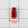 3-AN Female Flare to 1/8" NPT Male Red Aluminum B-Nut Swivel Coupler Fitting