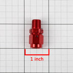 3-AN Female Flare to 1/8" NPT Male Red Aluminum B-Nut Swivel Coupler Fitting
