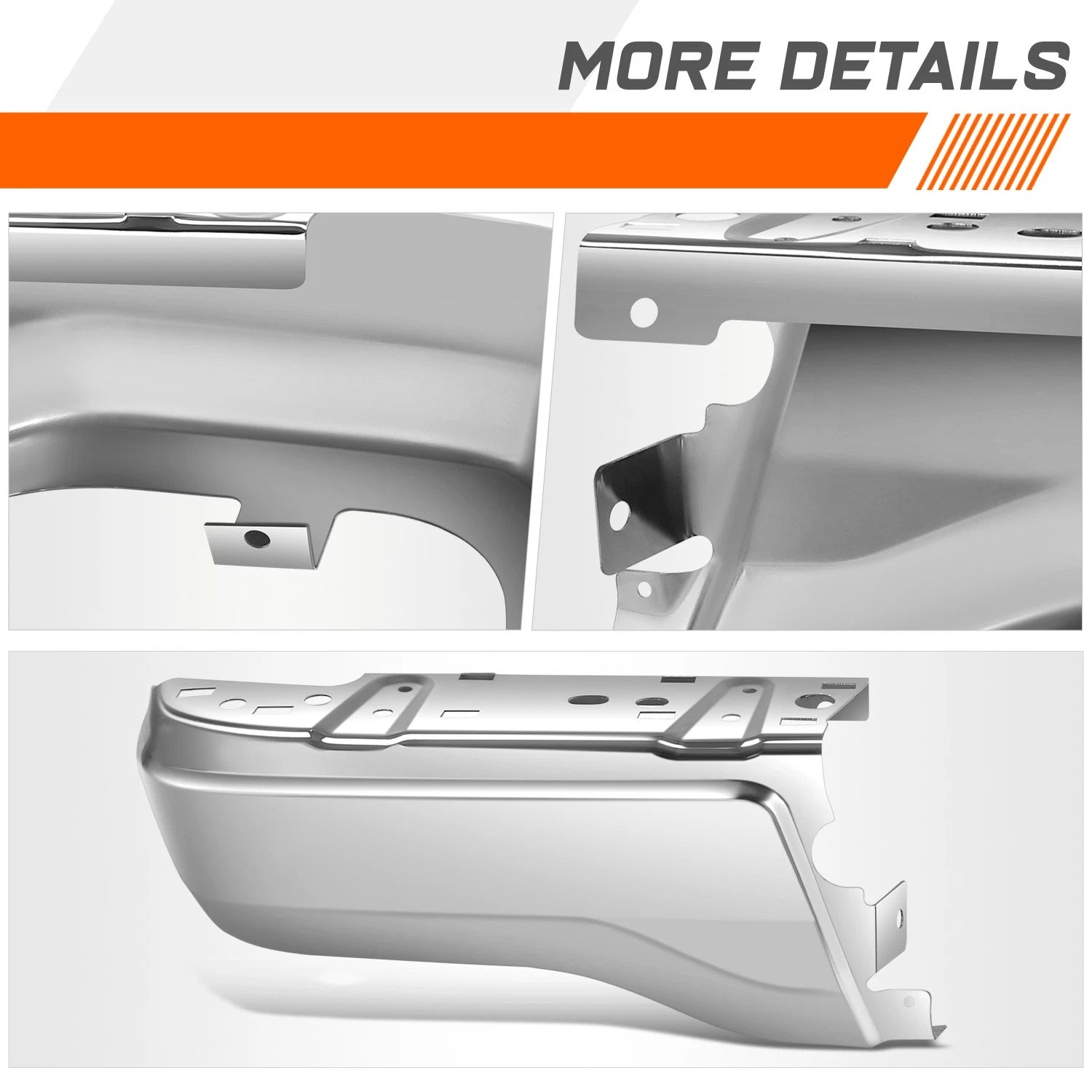 Rear Left Bumper End Cap for Ford Ranger (2019–2023) Chrome