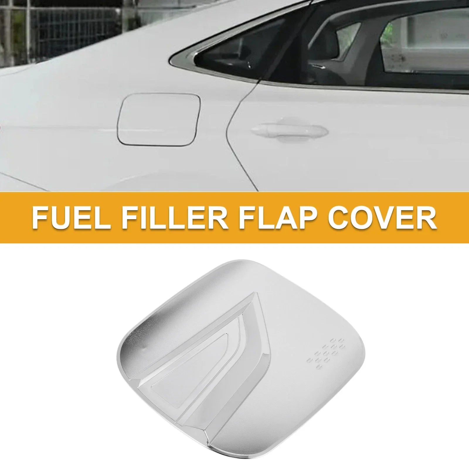 Fuel Tank Door Cap for Lexus NX 2022-2025 Gas Tank Flap Chrome Silver Tone