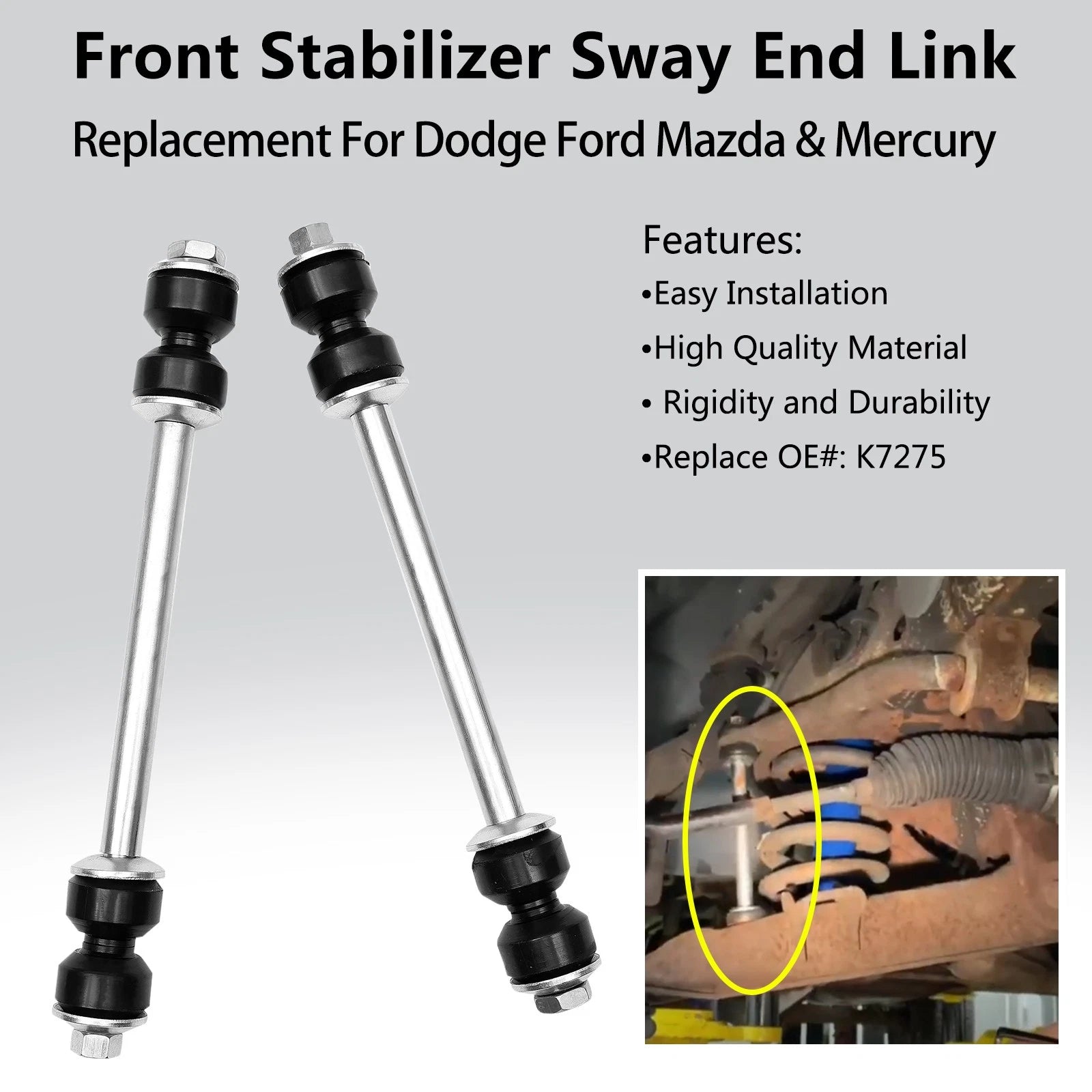 Front Sway Bar End Links for Ram 1500 2500 3500 (2002-2023)