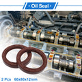 Set of 2 Oil Seal Rotary Shaft Seal FKM Rubber 60x80x12mm for Various Models