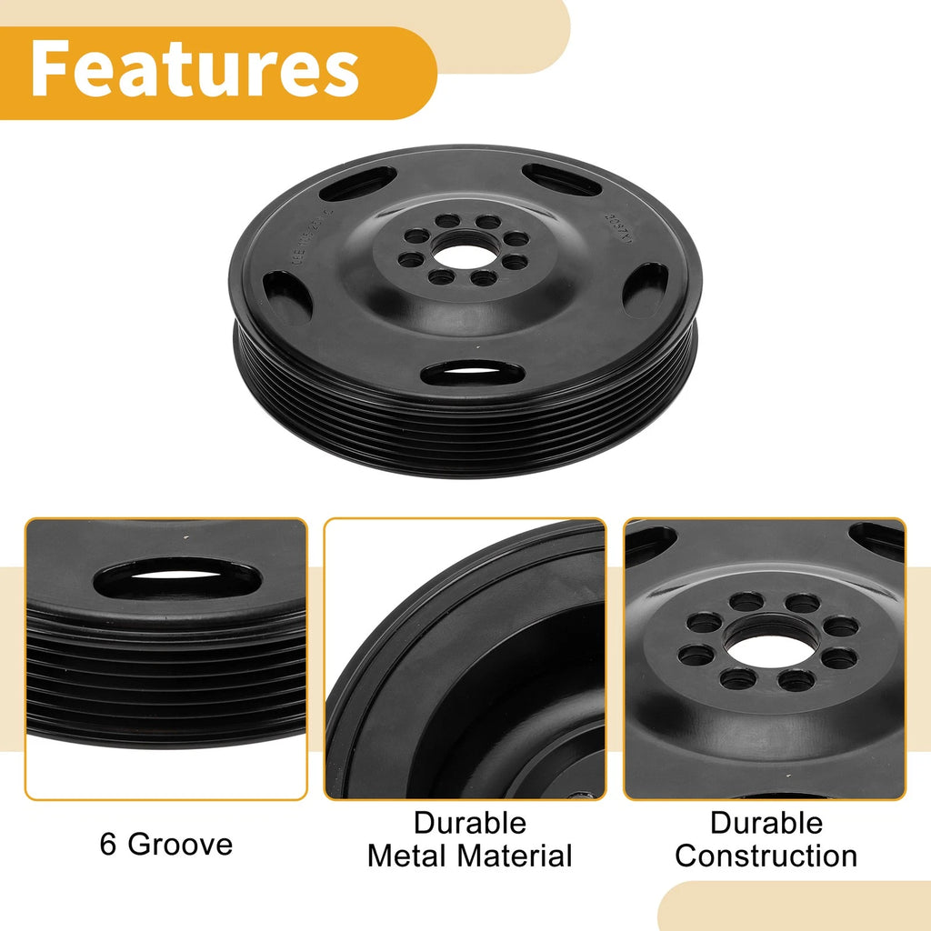 Engine Harmonic Balancer Crankshaft Pulley for Audi A6 (2006–2013) No. 06E105251C
