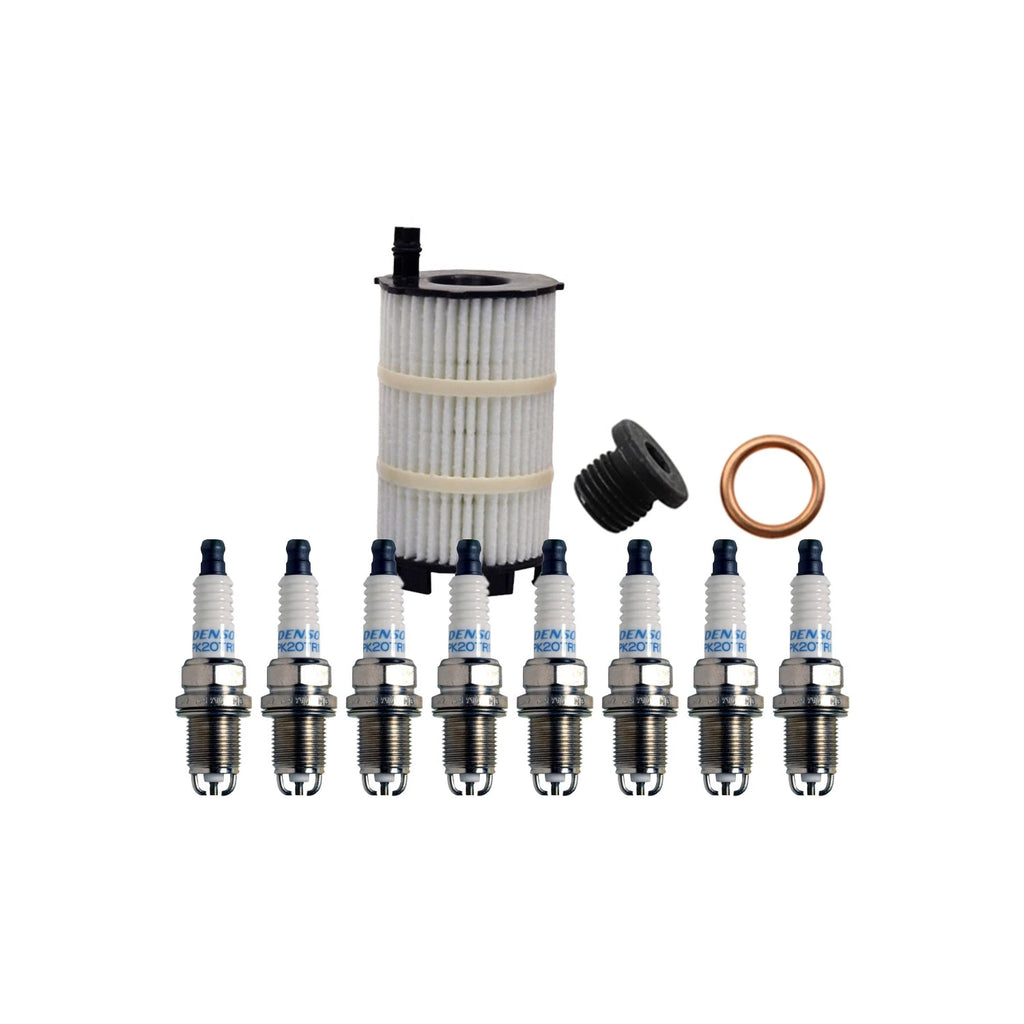Wix Engine Oil Filter & Denso Spark Plugs Set for Audi A6 A8 S5 (2005–2012)