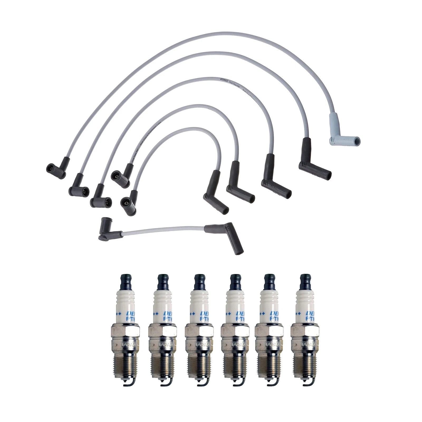 Denso Wire Set & 6 Double Platinum Spark Plugs for Ford Mercury 3.0 (0.05)
